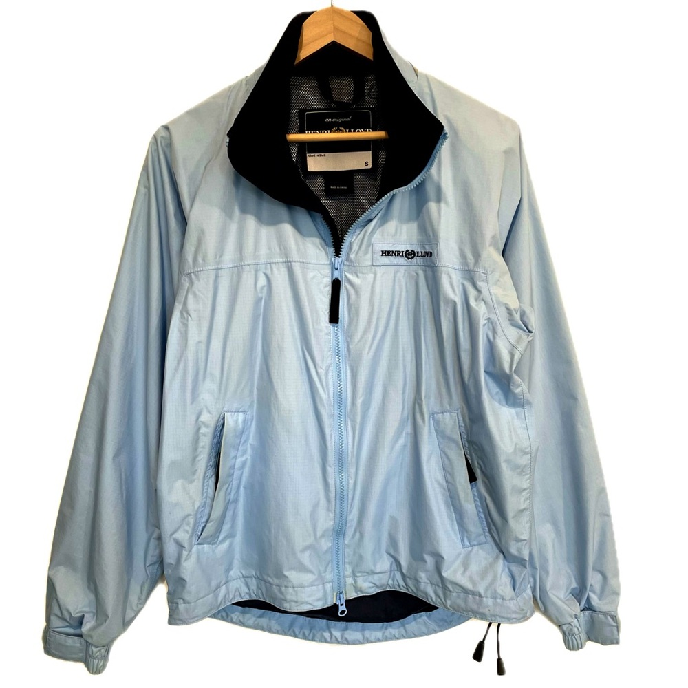 Henri Lloyd Sailing Jacket Mens Size Small Light Blue Zip Windbreaker Unisex
